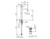 Схема Смеситель для раковины Palazzani 2017 02307710 Современный / Скандинавский / Модерн