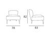 Схема Кресло Sanzio Atelier do Estofo Tech Specs - Index Sanzio w/o armrests ARMCHAIRS Современный / Скандинавский / Модерн