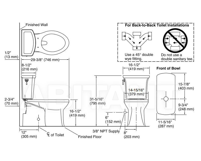 Унитаз напольный Corbelle белый Kohler K38140 , сантехники для