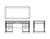 Схема Стол письменный Karges  2017 French Regence Double Pedestal Desk 486 Прованс / Кантри / Средиземноморский