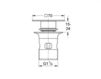 Схема Донный клапан Grohe 2016 40565000 Современный / Скандинавский / Модерн
