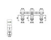 Схема Встраиваемый смеситель Giulini Persia Crystal 3815W3/S