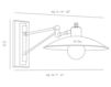 Схема Светильник настенный Nox  Arteriors Home  LIGHTING 49084
