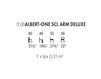 Схема Стул с подлокотниками Accento 2019 ALBERT ONE SCL ARM DELUXE
