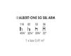 Схема Барный стул Accento 2019 ALBERT ONE SG SBL ARM
