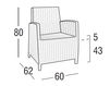 Схема Кресло для террасы SAINT TROPEZ Roberti Rattan 2020 9543