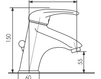Схема Смеситель для раковины Giulini Infinito 8505A Современный / Скандинавский / Модерн