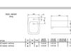 Схема Биде подвесное AeT Italia Square S522 Современный / Скандинавский / Модерн