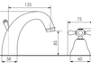Схема Смеситель для раковины Giulini Lotus A512 Современный / Скандинавский / Модерн