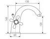 Схема Смеситель для раковины Giulini Lotus SA561 Современный / Скандинавский / Модерн