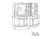 Схема Композиция Eurodesign Bagno Hilton COMP. 14 Bianco/cromo Классический / Исторический / Английский