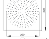 Схема Лейка душевая потолочная Giulini Programma Docce 1685/3/EX Современный / Скандинавский / Модерн