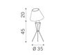 Схема Лампа настольная pivot Cremasco Illuminazione snc 24 Hours 2931/1 Современный / Скандинавский / Модерн