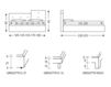 Схема Кровать G&G Imbottiti  Beds LEVEL RETE 170 X 200 GIROLETTO H27 Современный / Скандинавский / Модерн