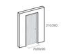 Схема Дверь деревянная Res Italia Doorscollection MISS SINGLE DOOR 2 Современный / Скандинавский / Модерн