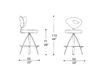 Схема Барный стул SAMBA IL Loft Chairs & Bar Stools SA43 Лофт / Фьюжн / Винтаж / Ретро
