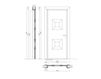 Схема Дверь деревянная Mondrian New design porte 500 914/QQ/03 Классический / Исторический / Английский