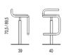 Схема Барный стул FIVE Bross Italia 2014 1618 BW 3 Современный / Скандинавский / Модерн