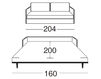Схема Диван Space Alberta Salotti The Sofa Bed 1SPAD3DP Классический / Исторический / Английский