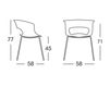 Схема Стул с подлокотниками Scab Design / Scab Giardino S.p.a. Marzo 2690 340 Современный / Скандинавский / Модерн