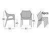 Схема Стул с подлокотниками Scab Design / Scab Giardino S.p.a. Novita Comfort 2277 AV 70 Современный / Скандинавский / Модерн