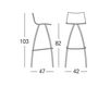 Схема Барный стул Scab Design / Scab Giardino S.p.a. Marzo 2305 40 Современный / Скандинавский / Модерн