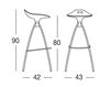 Схема Барный стул Scab Design / Scab Giardino S.p.a. Marzo 2295 183 Современный / Скандинавский / Модерн