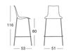 Схема Барный стул Scab Design / Scab Giardino S.p.a. Marzo 2545 140 Современный / Скандинавский / Модерн