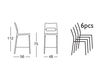 Схема Барный стул Scab Design / Scab Giardino S.p.a. Marzo 2286 209 Современный / Скандинавский / Модерн