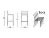 Схема Барный стул Scab Design / Scab Giardino S.p.a. Marzo 2214 Современный / Скандинавский / Модерн