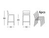 Схема Барный стул Scab Design / Scab Giardino S.p.a. Marzo 2230 Современный / Скандинавский / Модерн