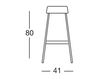 Схема Барный стул Scab Design / Scab Giardino S.p.a. Novita Comfort 2300 11 Современный / Скандинавский / Модерн