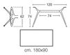 Схема Стол обеденный Scab Design / Scab Giardino S.p.a. Tavoli 7011 VN 001 + 5313 401 Современный / Скандинавский / Модерн