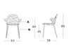 Схема Стул с подлокотниками Casprini 2014 PELOTA armchair 4 legs 2 Минимализм / Хай-тек