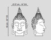 Схема Элемент декора Buddha head VGnewtrend Home Decor 7521502.00 Восточный / Японский / Китайский