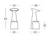 Схема Барный стул Voilà Slide Furniture SD VOI085 2 Современный / Скандинавский / Модерн
