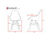 Схема Стул с подлокотниками Kubikoff Sander Mulder ICON'TAILORED'CHAIR 3 Современный / Скандинавский / Модерн