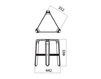 Схема Табурет Infiniti Design Indoor PICAPAU LOW STOOL 2 Современный / Скандинавский / Модерн