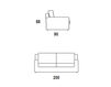 Схема Диван Citterio Meda Sofa OLIVER 182CB Современный / Скандинавский / Модерн