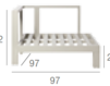 Схема Кресло для террасы Tribu Pure Sofa White 01201-03 C01201 C01201BM Современный / Скандинавский / Модерн
