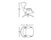 Схема Кресло для кабинета LOUNGER B.D (Barcelona Design) ARMCHAIRS LOUNGER Armchair Swivel structure 2 Лофт / Фьюжн / Винтаж / Ретро