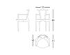 Схема Стул с подлокотниками GAULINO B.D (Barcelona Design) CHAIRS AND STOOLS GAUFR13C13 Лофт / Фьюжн / Винтаж / Ретро