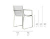 Схема Стул с подлокотниками Gandia Blasco 2015 silla FLAT TEXTIL BLANCO Современный / Скандинавский / Модерн