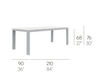 Схема Стол обеденный Gandia Blasco 2015 MESA PADA ALTA Frame bronze Современный / Скандинавский / Модерн