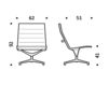 Схема Кресло ICF Office 2015 1953182 B 224 Современный / Скандинавский / Модерн