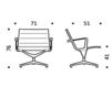 Схема Кресло ICF Office 2015 1953089 E 918 Современный / Скандинавский / Модерн