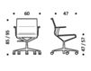 Схема Кресло ICF Office 2015 3695702 B 224 Современный / Скандинавский / Модерн