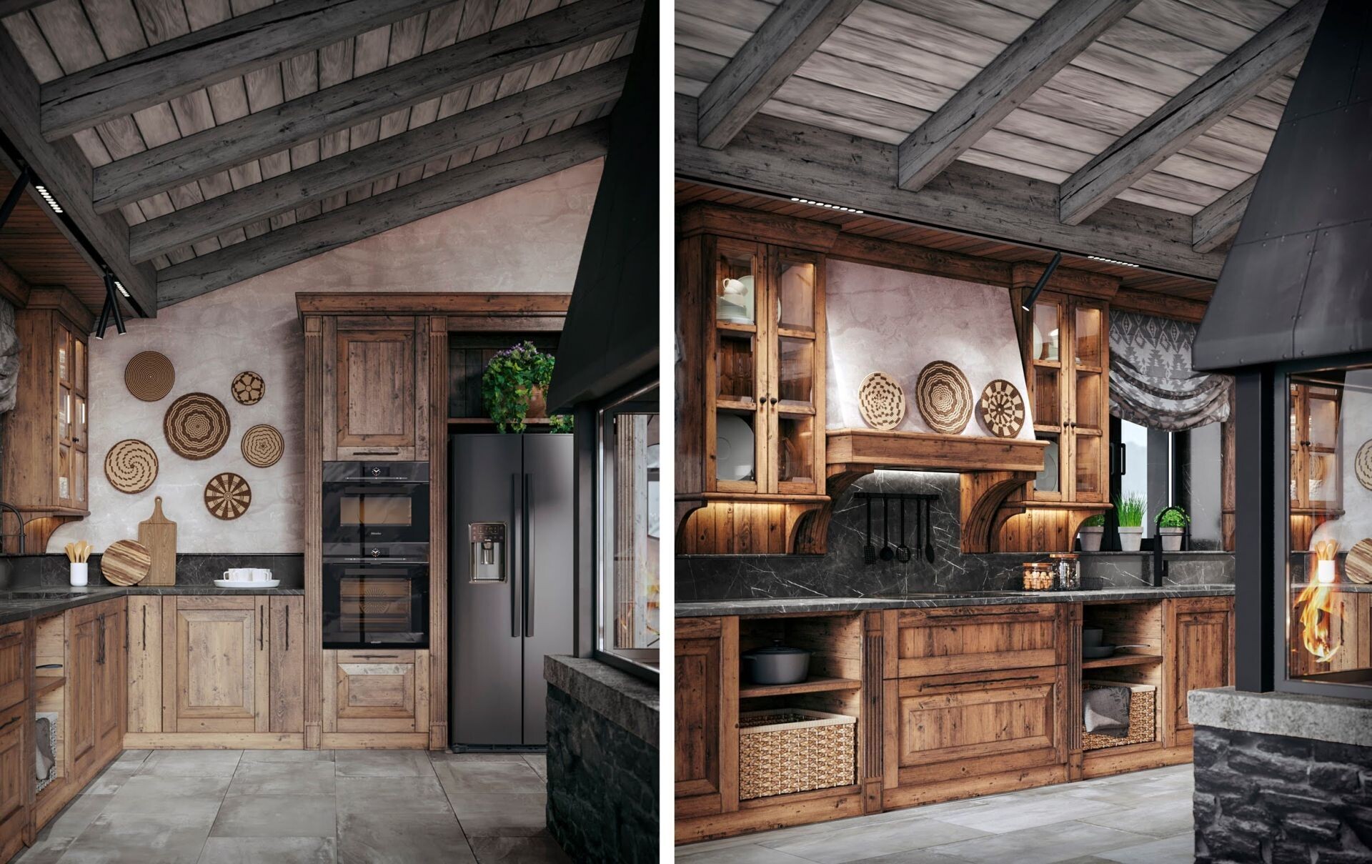 Кухня в стиле шале (65 фото): примеры дизайна интерьеров в квартирах и домах