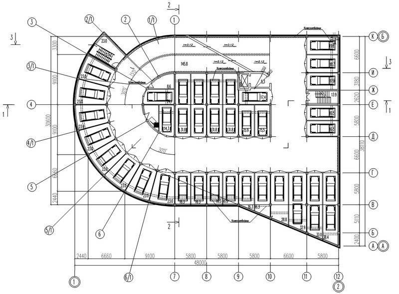 План подземной парковки dwg